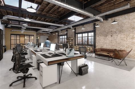 Loft Office Space On Student Show Industrial Interior Office