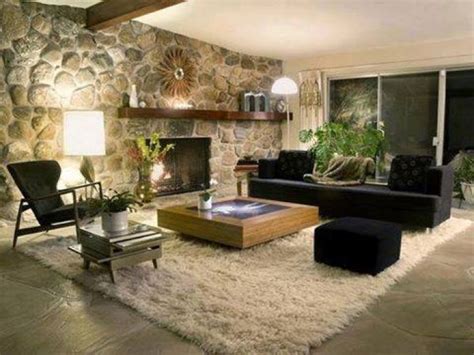 Living Rooms With Stacked Stone Walls
