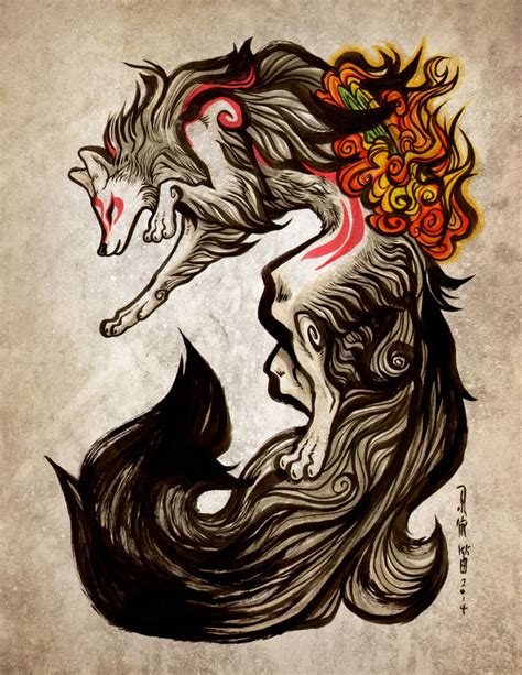 Amaterasu Art Print By Kiriska X Small Amaterasu Wolf Tattoo