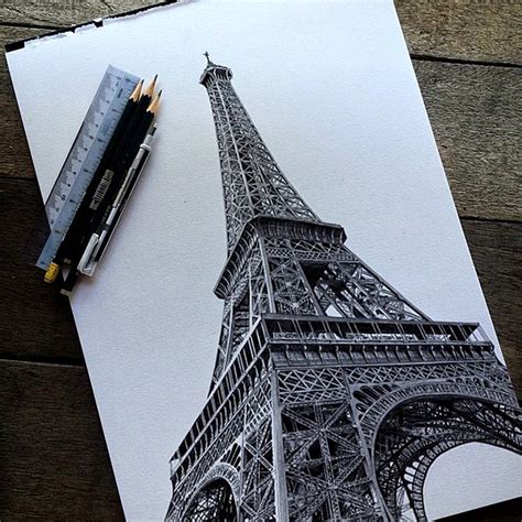 Eiffel Tower Pencil Drawing At Explore Collection