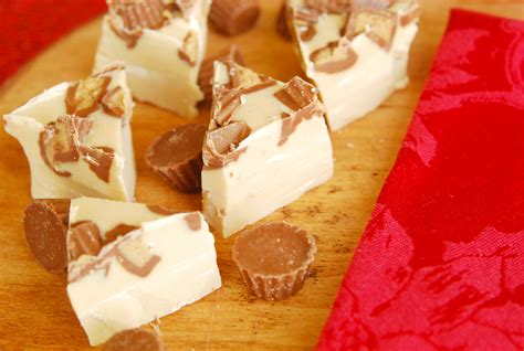 Holiday Cookie Countdown White Chocolate Peanut Butter Cup Fudge