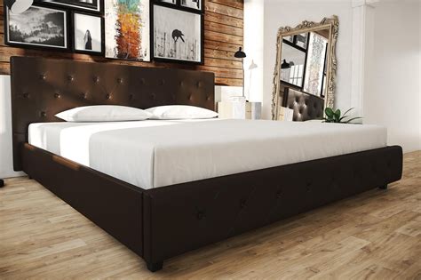 Dhp Dakota Faux Leather Upholstered King Bed Multiple Colors