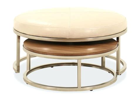 Try a chic tufted version paired with a tray to stand in for a formal coffee table. nesting ottoman coffee table table design ideas coffee ...