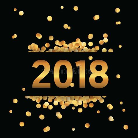 Happy New Year Golden Glitter Background For Your Greetings Card