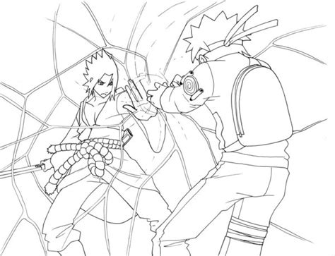 Desenho De Naruto Chidori Vs Naruto Rasengan Para Colorir Tudodesenhos