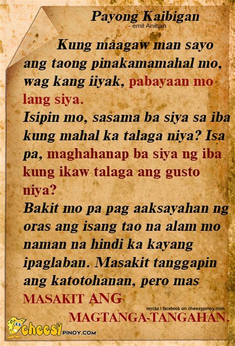 Tagalog Poem About Friends Poetry For Lovers