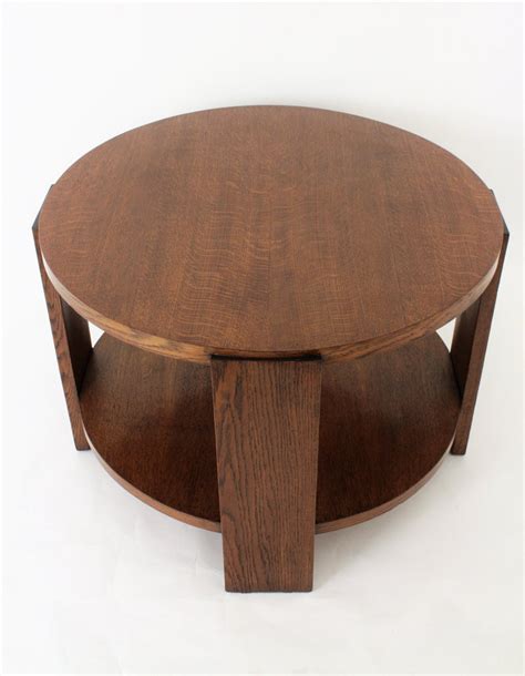 Art deco coffee tables were made in the 1900s, from the beginning of the century to around the 1950s. French 1920s Art Deco Two Levels Oak Round Coffee Table or ...