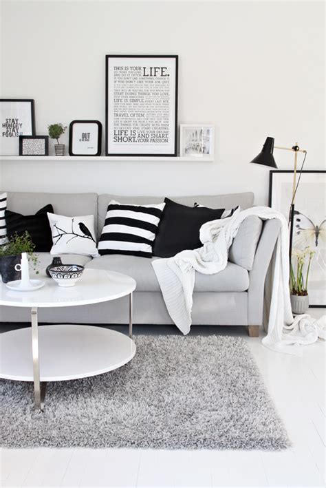 Halcyon Wings Black White And Grey Living Room