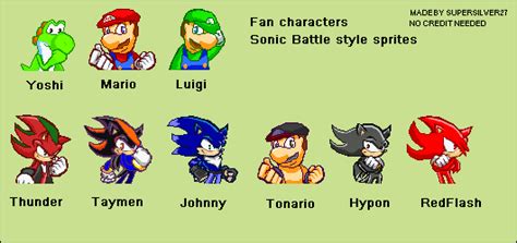 Sonic Mario Fan Characters Sonic Battle Style By Baysenahiru427 On
