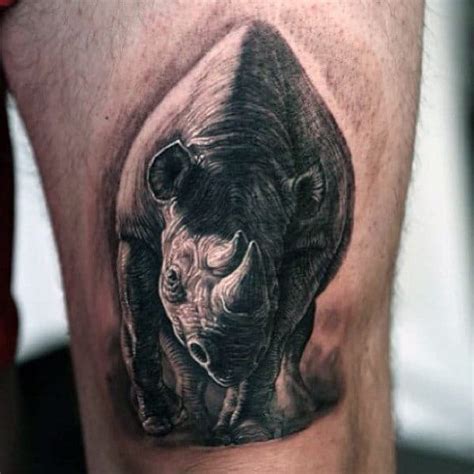 rhino tattoo designs  men cool rhinoceros ink ideas