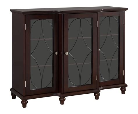 Buy Pilaster Designs Logan Cherry Wood Contemporary Sideboard Buffet Console Table With Glass