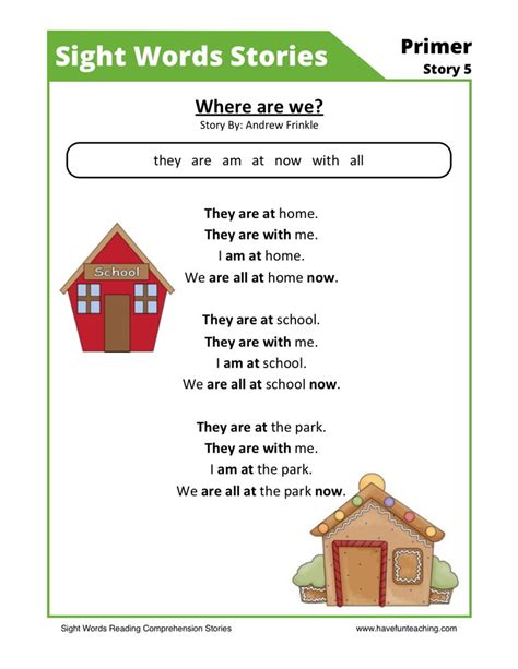 Read faster by reading ideas instead of just words. Reading Comprehension Worksheet - Where are we?