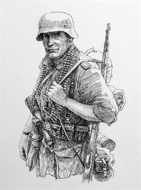 Military Drawings Military Artwork German Soldiers Ww2 German Army