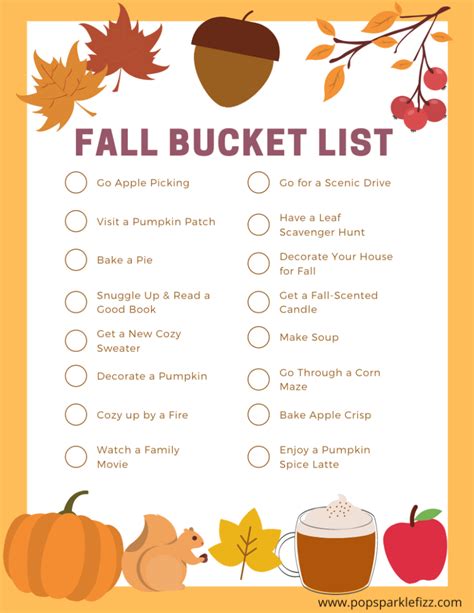 Fall Bucket List Pop Sparkle Fizz