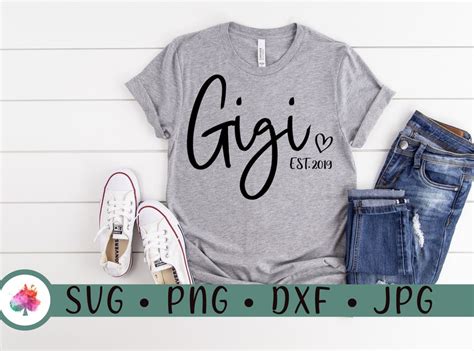 Gigi Est 2019 Svg Png Dxf  Gigi Svg Gigi Png Etsy