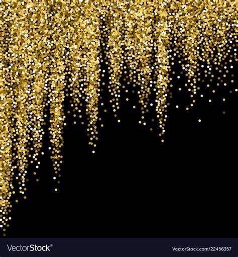 Round Gold Glitter Luxury Sparkling Confetti Scat Vector Image