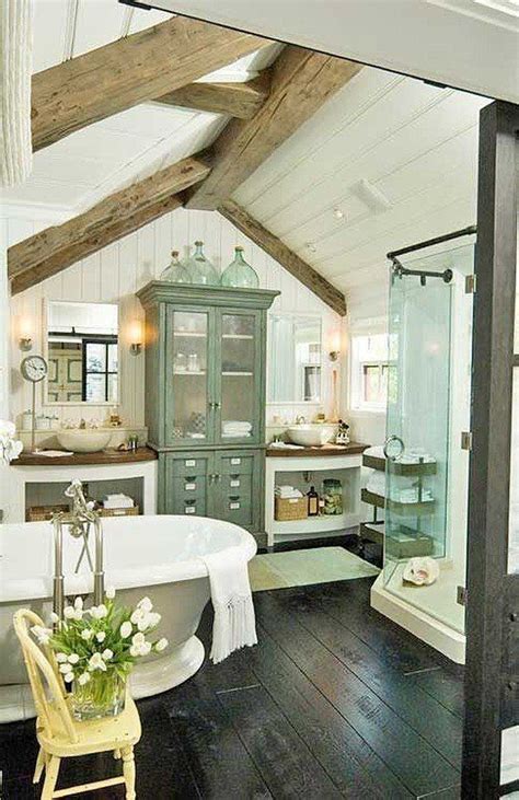 My goal for this morning was to paint the cottage ceiling with two coats of primer paint. Access denied | Modern farmhouse bathroom, Farmhouse ...