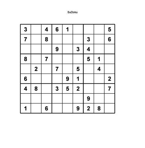 Sudoku Printable Blank Grids