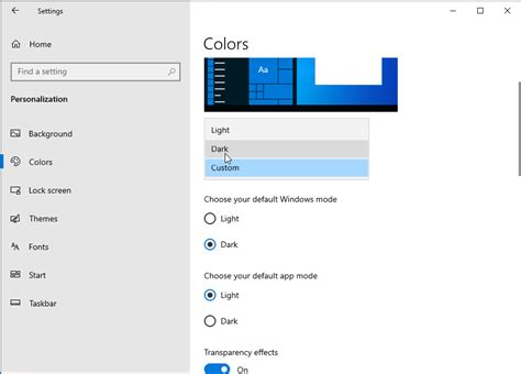 Switch Between Windows 10 Dark Mode And Light Mode