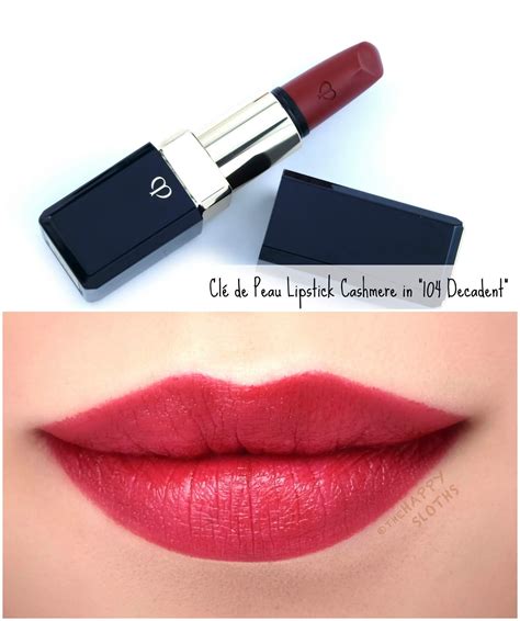 Clé De Peau Lipstick Cashmere In 104 Decadent And 106 Wild Geranium