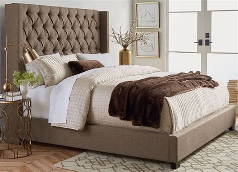 Picture Of Westerly Brown Queen Upholstered Bed Set In 2021