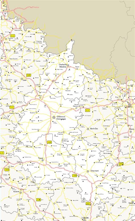 Carte Des Routes De Champagne Ardenne