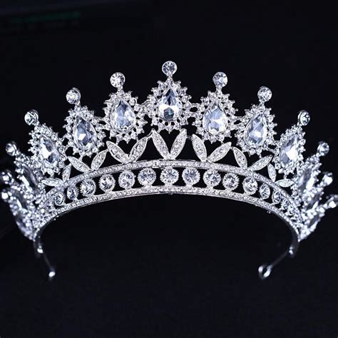 Luxury Crystal Cz Big Crowns Prom Wedding Party Brides Maid Rhinestone