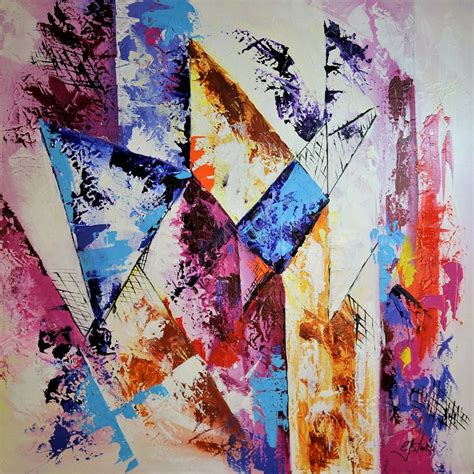 Colorful Geometric Abstract Painting By Carole Sluski Fine Art America