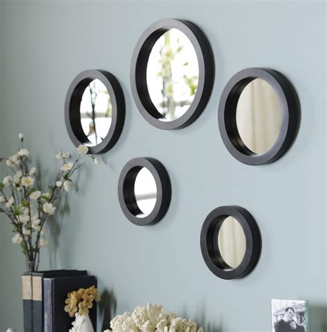 Circle Mirror Set Of 5 Mirror Crafts Living Room