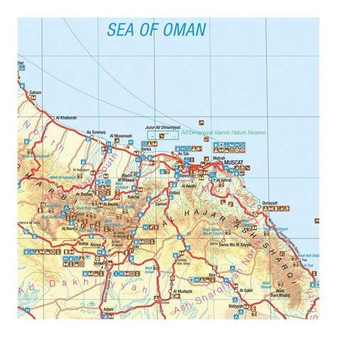 Large Size Road Map Of Oman Worldometer