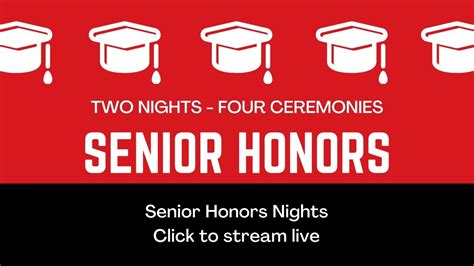 Senior Honors Night May 26 Youtube