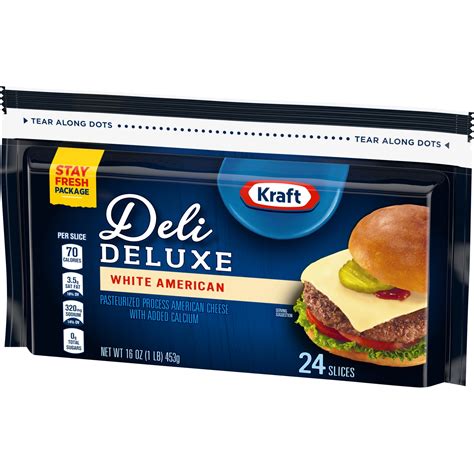 Kraft Deli Deluxe White American Cheese Slices 16 Oz Shipt