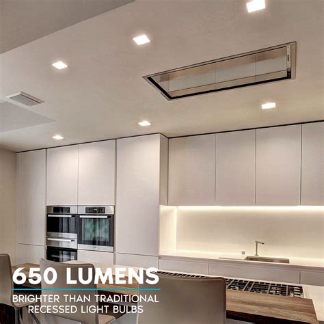 Luxrite 4 Inch Square Led Recessed Light 10w60w 650lm Dimmable Can