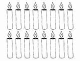 Candles Birthday Blank Subject sketch template