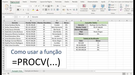 Função PROCV no Excel para Busca em Tabelas YouTube