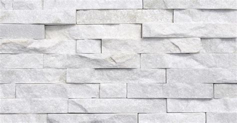 White Quartzite Split Face Mosaic Tile Stone Wall Stone Cladding By