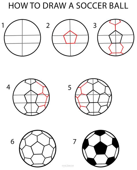 How To Draw A Soccer Ball Step By Step Pictures Cool2bkids
