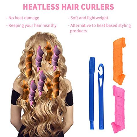 Hair Curlers Spiral Curls No Heat Wave Hair Curlers Styling Kit Spiral