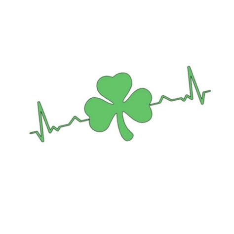 Irish Heartbeat With Shamrock Decal For Car Irish Love Etsy Italia