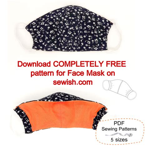 8.5 inches by width of fabric and template optional recomended item: Sewing Pattern for Face Mask. Completely free Sewing ...