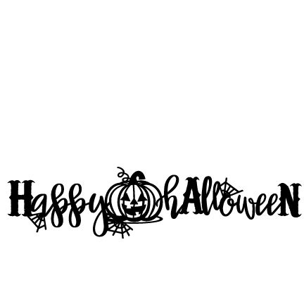 Download Happy Halloween Title scrapbook cut file cute clipart ...