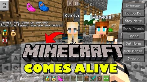Como Tener Familia En Minecraft Pe Mod 2018 Comes Alive Mod Youtube