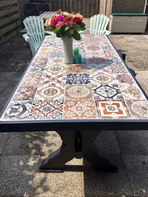 Pin By Sylvie Levallois On Home In 2020 Diy Outdoor Table Tile Patio