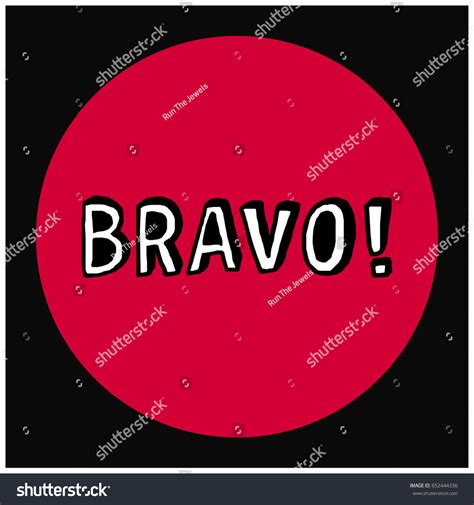 Bravo Congratulations Card Stock Vector Royalty Free 652444336