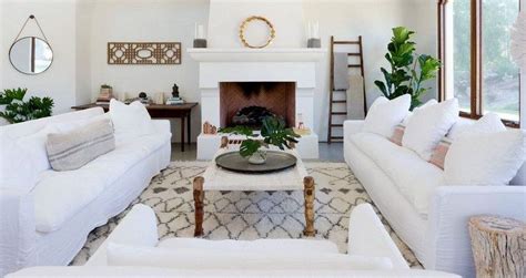 30 Fancy White Boho Living Room Ideas ~ Cameretta004