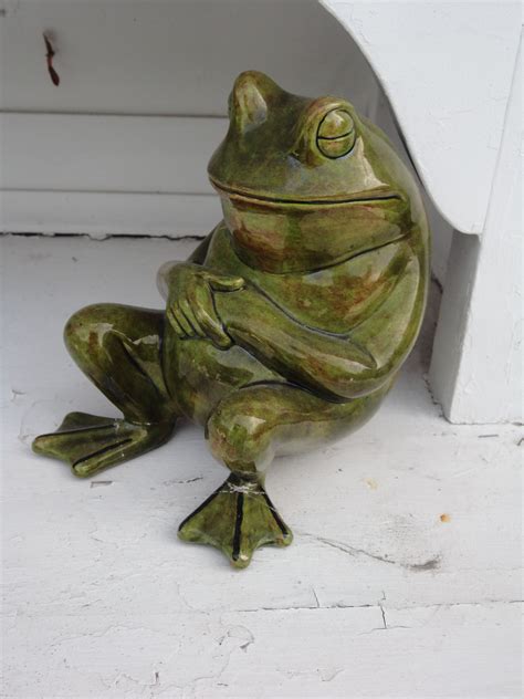 Garden Frog Frog Decor Frog Art Ceramic Frogs