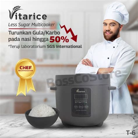 Jual Vitarice Rice Cooker Low Sugar Alat Memasak Nasi Rendah Gula Karbo Original Shopee