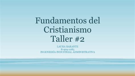 Pdf Fundamentos Del Cristianismo Taller 2 Mona Kisa