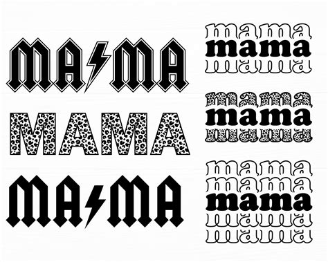 Mama Svg Bundle Rocker Mama Svg Stacked Mama Svg Leopard Mama Etsy