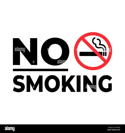 no smoking sign smoking not allowed isolated on white background stock